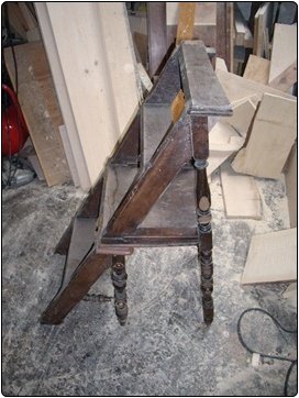 Židle/Schůdky před opravou